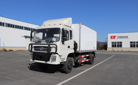 四驅(qū)排半平頭冷藏車4*4平頭水產(chǎn)品運(yùn)輸車