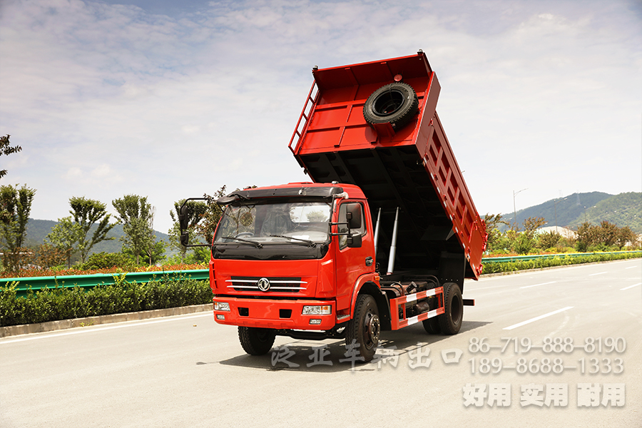 東風單排4*2輕型自卸貨車_5噸東風小輕卡自卸卡車_出口專供自卸車