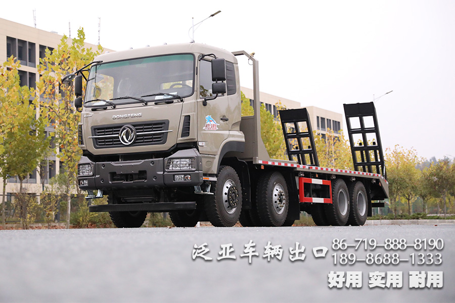 375馬力前四后八卡車底盤_8*4四橋?qū)Ｓ密嚨妆P_東風10米出口專用車底盤
