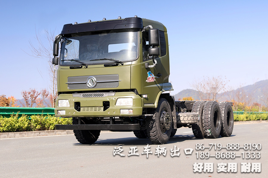 東風(fēng)六驅(qū)大馬力越野車底盤_東風(fēng)6x4越野載貨車底盤_東風(fēng)平頭排半越野專用車底盤