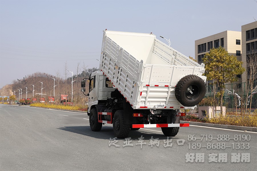 東風(fēng)13噸自卸車，四驅(qū)自卸卡車，4x4自卸車，貨箱加高型自卸車，越野自卸卡車，兩橋礦用自卸車，自卸車出口，自卸車銷售