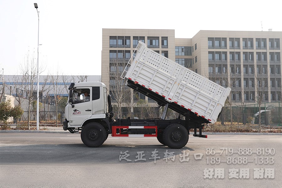 東風(fēng)13噸自卸車，四驅(qū)自卸卡車，4x4自卸車，貨箱加高型自卸車，越野自卸卡車，兩橋礦用自卸車，自卸車出口，自卸車銷售