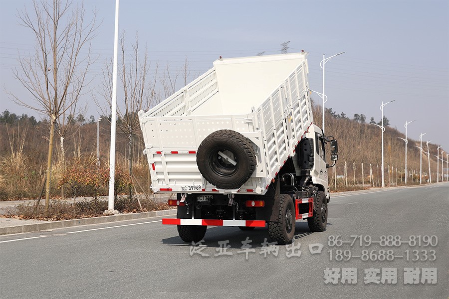 東風(fēng)13噸自卸車，四驅(qū)自卸卡車，4x4自卸車，貨箱加高型自卸車，越野自卸卡車，兩橋礦用自卸車，自卸車出口，自卸車銷售